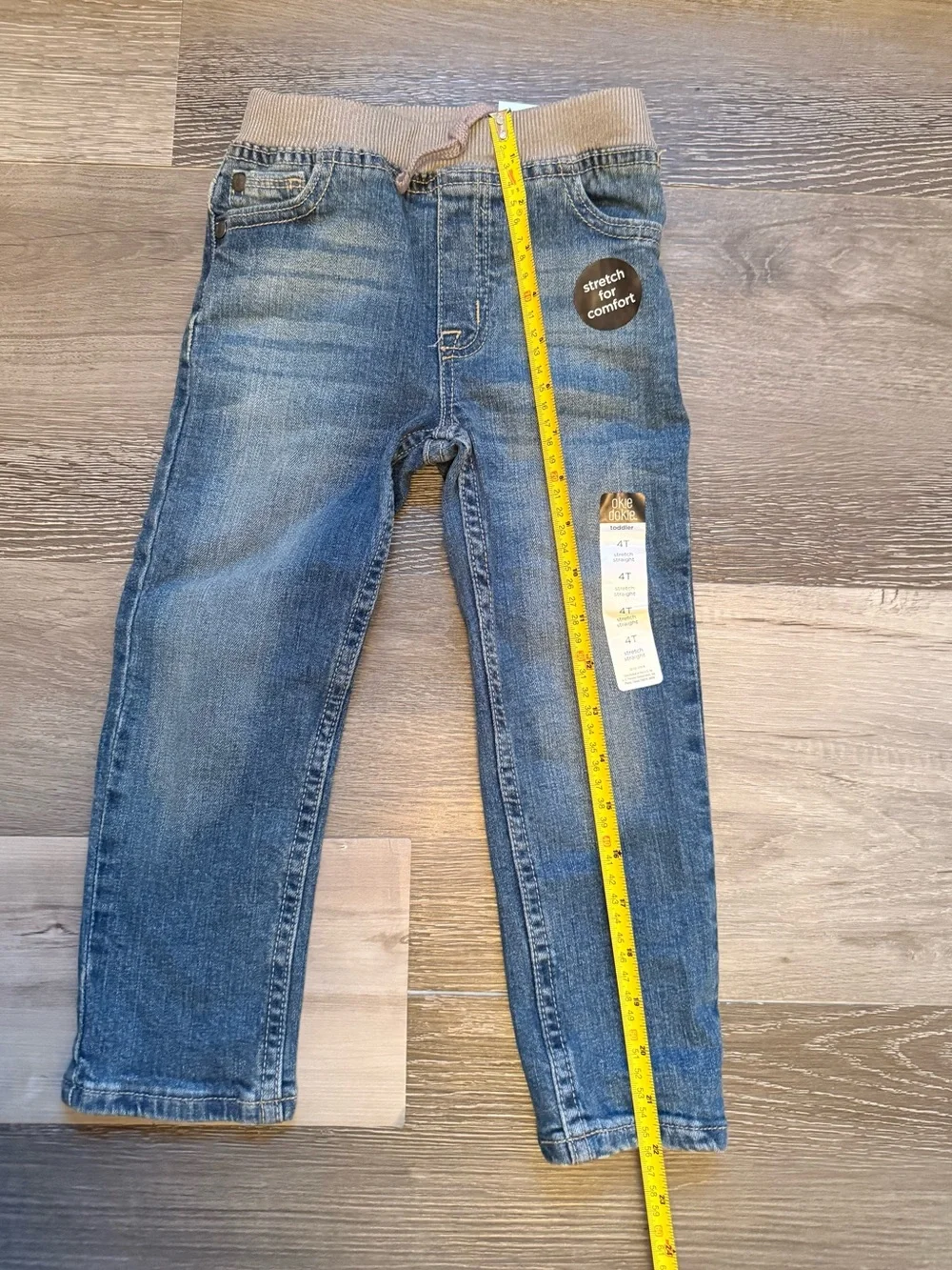 Kids Denim Jogger Pants - Blue